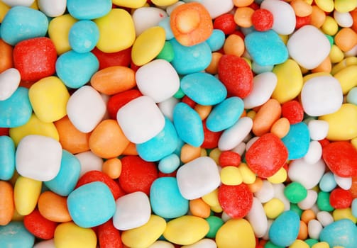 colored and mixed gummy candy