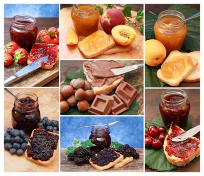 collage of mixed jam