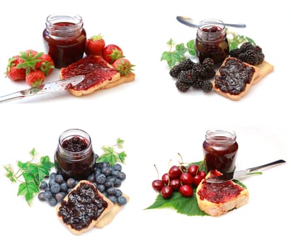 collage of mixed jam