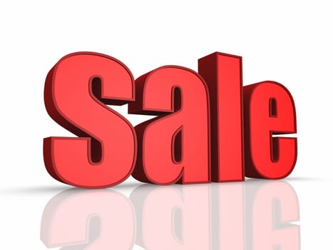 Red sale, isolated on white background
