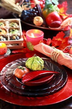 Luxury place setting for Thanksgiving