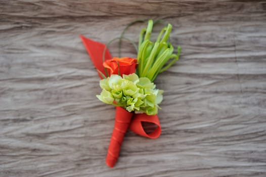 Image of a creatively designed  boutonniere