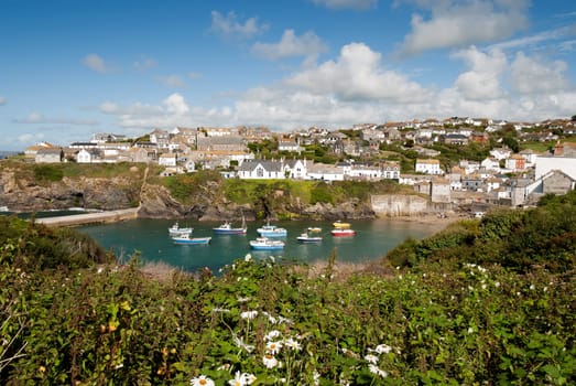 port isaac in cornwall view