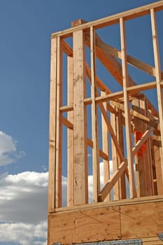 The construction site of new homes being built for a new community