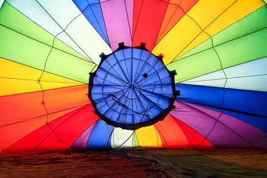 hot air balloon from inside