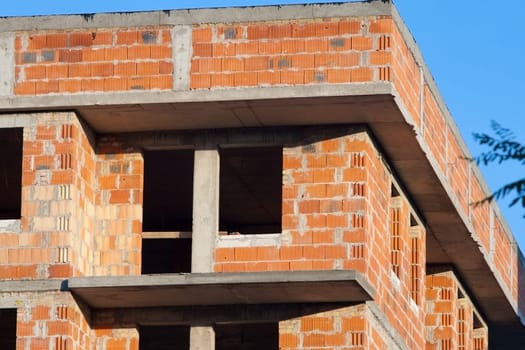 House develop construction close up