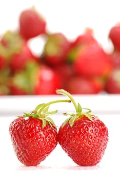 Composition with strawberries