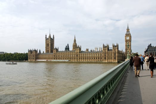 Big Ben in London with Parliament
