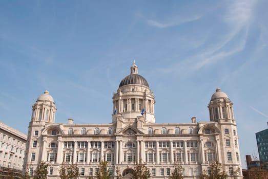 The Historic Port of Liverpool Building with its Domes and Ornate Architecture