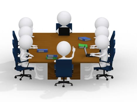 business group meeting portrait - eight business people working together. A diverse work group.