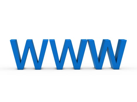 3d www blue internet web online domain