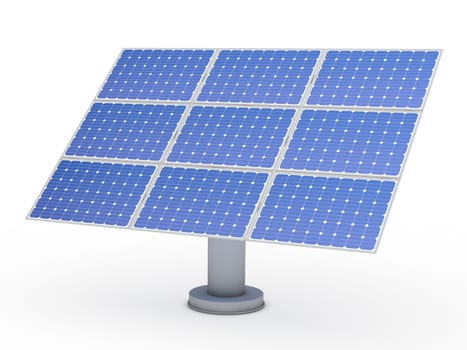 3d solar blue energy photovoltaic panel power