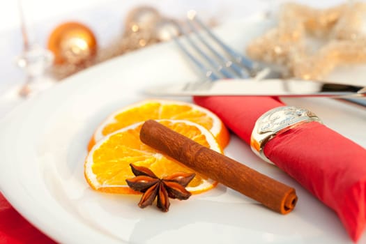 Christmas table setting