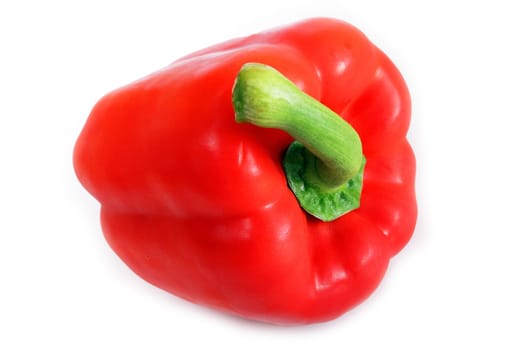 Red pepper on white background