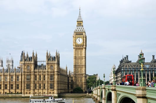 Big Ben in London with Parliament