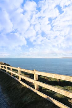 frosty winters view at ballybunion cliffside walk with atlantic view