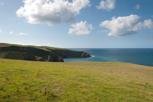 view of the sea at port isaac in cornwall