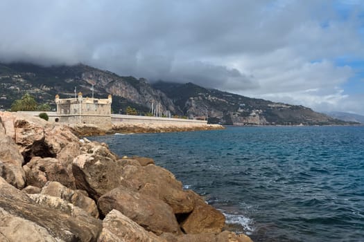 a rustic scenery on the sea coast