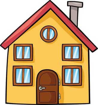 funny house cartoon illustration