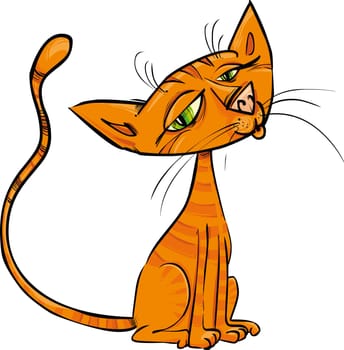 red cat cartoon illustration