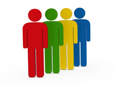 3d team series business red blue
