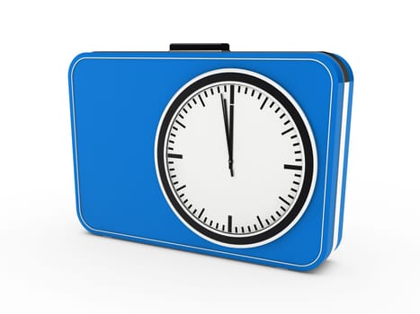 3d time glock alarm blue watch countdown