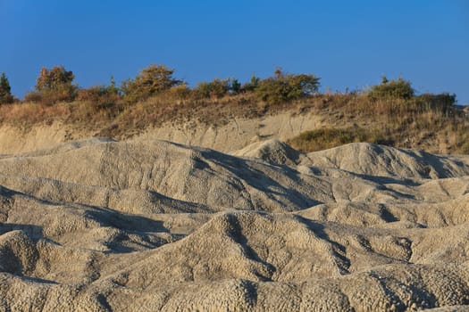 a beautiful autumn landscape with dry land