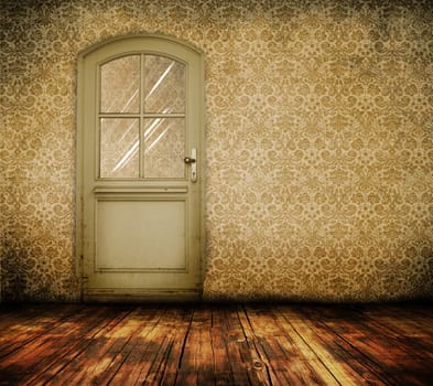 Old wall with door