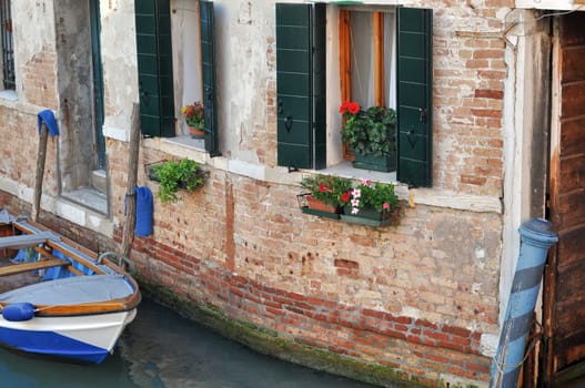 View of the town of Venice (Venezia) in Italy