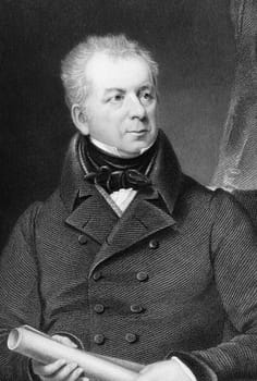 Isaac Gascoyne (1763-1841) on engraving from 1837. British Army officer and Tory politician. Engraved by Scriven after a painting by Lonsdale and published by G.Virtue.