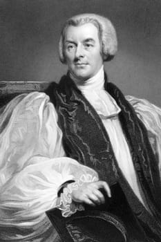 Lord George Murray (1761 -1803) on engraving from 1837. Anglican cleric best remembered for his work developing Britain&#039 s first optical telegraph, Engraved by W. &amp  F.Holl after a painting by Falkner and published by G.Virtue.