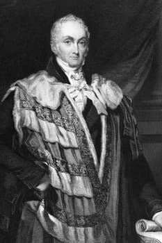 William Courtenay, 11th Earl of Devon (1807-1888) on engraving from 1837. British politician. Engraved by J.Brown after a painting by E.Walker and published by G.Virtue.