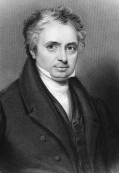 William Holmes (1779-1851) on engraving from 1837. British Tory politician of early 19th century and MP for 28 years. Engraved by B.Freeman after a painting by J.Moore and published by G.Virtue.