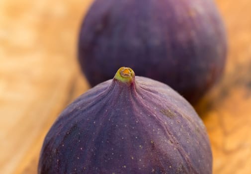 Figs on Wood Background