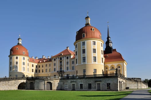 view from north of the famous baroque castle  in the sourronding of dresden