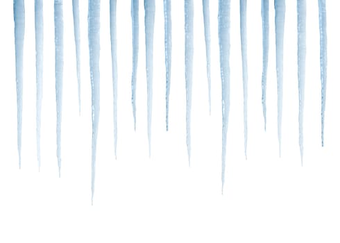Real photograph of isolated icicles - not a 3D render