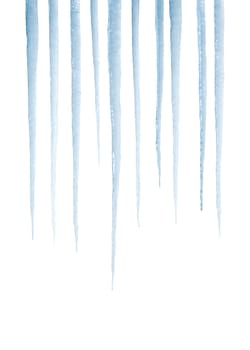 Real photograph of isolated icicles - not a 3D render