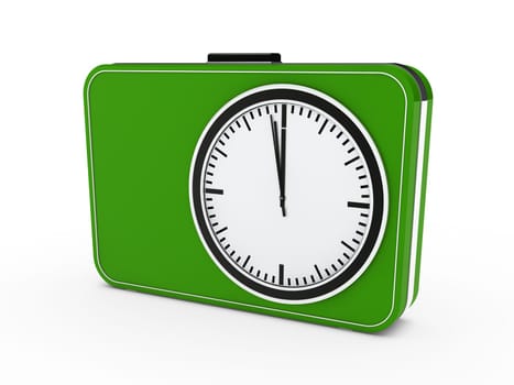 3d time glock alarm green watch
