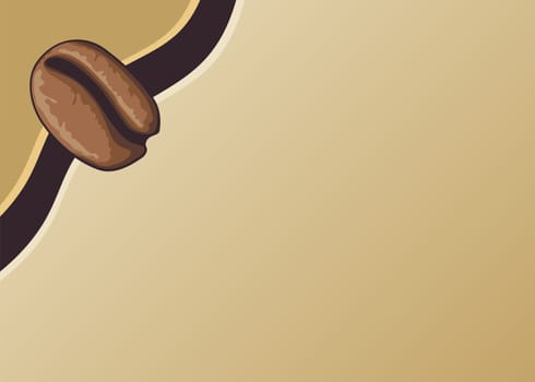 Coffee bean template for invitation or stationary