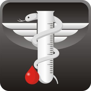 Microbiologists icon on black glossy button