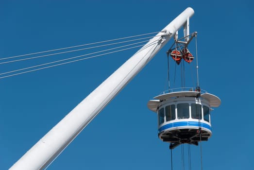 panoramic lift in the porto antico in genoa