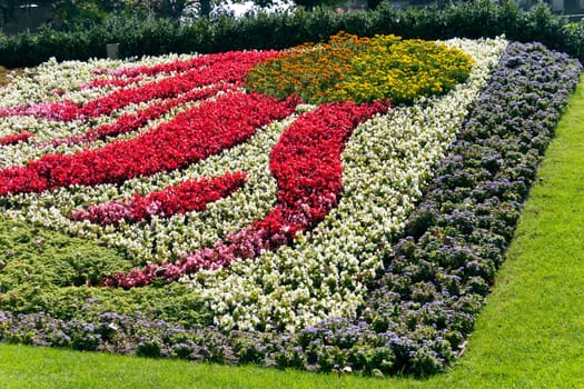 Avenue with flowers,Montreux,Lake Geneva