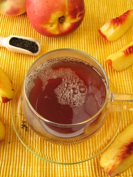 Black tea with peach and apricot