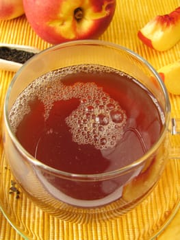 Black tea with peach and apricot