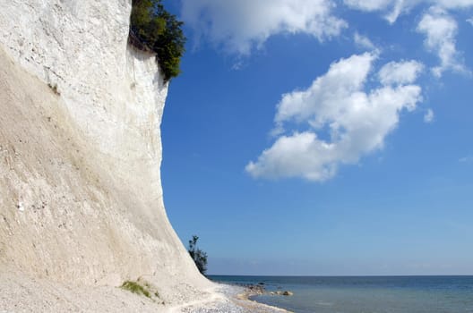 White chalk cliffs on Rügen