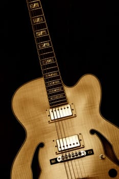Electric Guitar on Black Background - Lyrics Blank