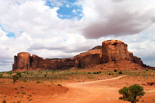 Big rock in the Monument Valley