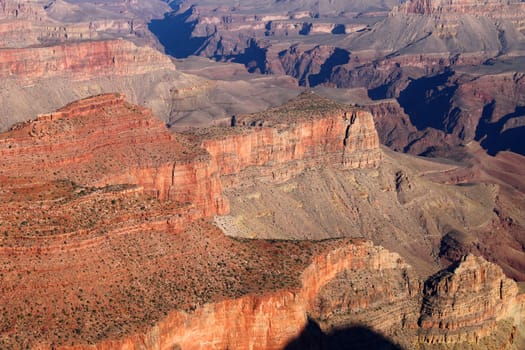 Close shot on the Grand Canyon National Park.