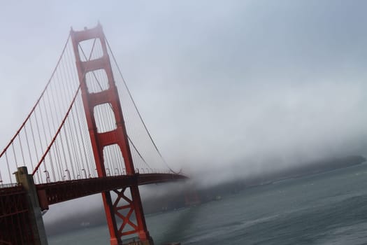 Golden Gate Bridge and Fog in San Francisco