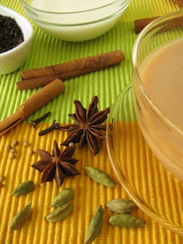 Masala Chai - Spiced tea made from black tea,milk and spices